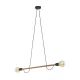 TK LIGHTING 4948 HELIX Többágú Függesztett Lámpa Fekete, Világos Fa E27 IP20