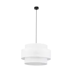   TK LIGHTING 5363 CALISTO Ernyős Függesztett Lámpa Fehér, Fekete E27 IP20