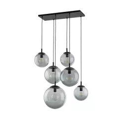   TK LIGHTING 5384 ESME Többágú Függesztett Lámpa Fekete, Grafit E27 IP20
