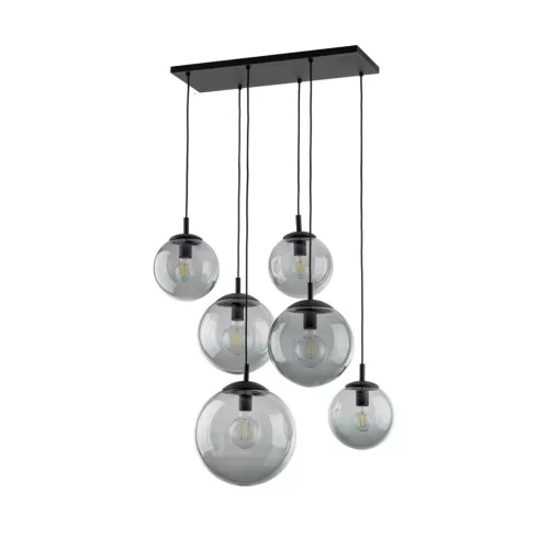 TK LIGHTING 5384 ESME Többágú Függesztett Lámpa Fekete, Grafit E27 IP20