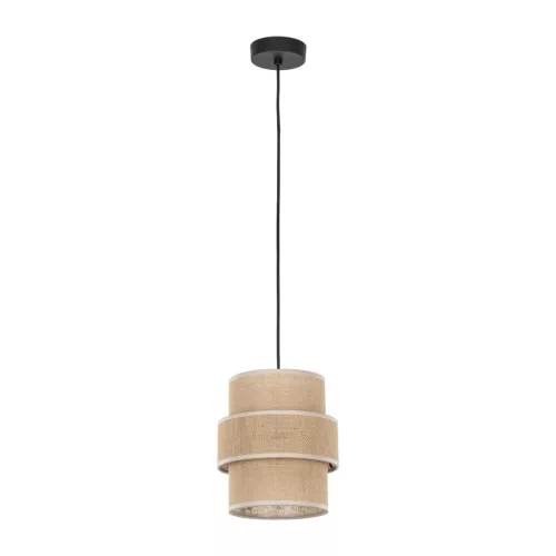 TK LIGHTING 5401 CALISTO Ernyős Függesztett Lámpa Bézs, Fekete E27 IP20