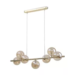   TK LIGHTING 5668 ESTERA Glamour Függesztett Lámpa Borostyán, Arany G9 IP20