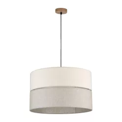   TK LIGHTING 5773 ECO Ernyős Függesztett Lámpa Bézs, Fekete E27 IP20
