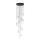TK LIGHTING 5944 NILOS Többágú Függesztett Lámpa Fekete, Átlátszó, Arany G9 IP20
