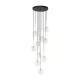 TK LIGHTING 5944 NILOS Többágú Függesztett Lámpa Fekete, Átlátszó, Arany G9 IP20
