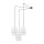 TK LIGHTING 5975 CALISTO Többágú Függesztett Lámpa Fehér, Fekete E27 IP20