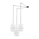 TK LIGHTING 5975 CALISTO Többágú Függesztett Lámpa Fehér, Fekete E27 IP20