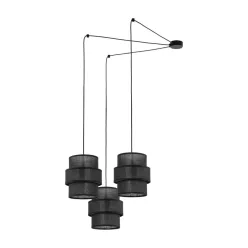  TK LIGHTING 5976 CALISTO Többágú Függesztett Lámpa Fekete E27 IP20
