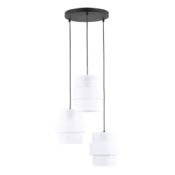   TK LIGHTING 6018 CALISTO Többágú Függesztett Lámpa Fehér, Fekete E27 IP20
