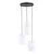 TK LIGHTING 6018 CALISTO Többágú Függesztett Lámpa Fehér, Fekete E27 IP20
