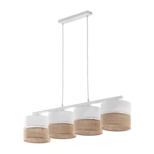 TK LIGHTING 6576 LINOBIANCO Többágú Függesztett Lámpa Fehér, Barna E27 IP20