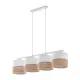 TK LIGHTING 6576 LINOBIANCO Többágú Függesztett Lámpa Fehér, Barna E27 IP20