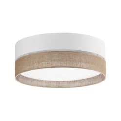   TK LIGHTING 6577 LINOBIANCO Ernyős Mennyezeti Lámpa Fehér, Barna E27 IP20