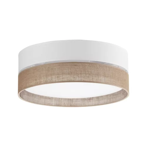 TK LIGHTING 6577 LINOBIANCO Ernyős Mennyezeti Lámpa Fehér, Barna E27 IP20