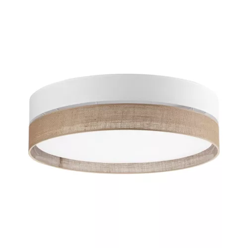 TK LIGHTING 6578 LINOBIANCO Ernyős Mennyezeti Lámpa Fehér, Barna E27 IP20
