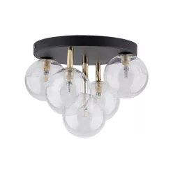   TK LIGHTING 758 NILOS Loft Mennyezeti Lámpa Fekete, Átlátszó, Arany G9 IP20