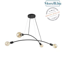 függesztett lámpa fekete színű vázzal és fém testtel beltéri használatra tklighting-2724 - moretti.hu
