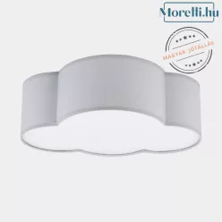 mennyezeti lámpa szürke színű vázzal és textil testtel beltéri használatra tklighting-3144 - moretti.hu