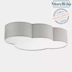 mennyezeti lámpa szürke színű vázzal és textil testtel beltéri használatra tklighting-3145 - moretti.hu
