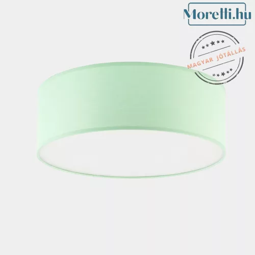 mennyezeti lámpa zöld színű vázzal és textil testtel beltéri használatra tklighting-3230 - moretti.hu