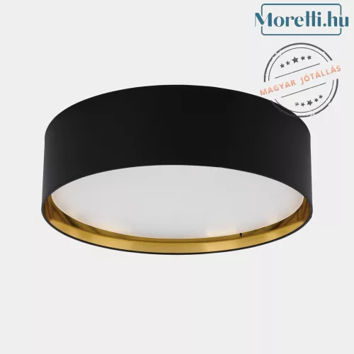 mennyezeti lámpa fekete színű vázzal és textil testtel beltéri használatra tklighting-3432 - moretti.hu