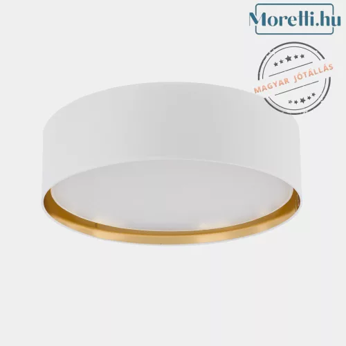 mennyezeti lámpa fehér színű vázzal és textil testtel beltéri használatra tklighting-3433 - moretti.hu