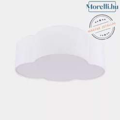mennyezeti lámpa fehér színű vázzal és textil testtel beltéri használatra tklighting-4228 - moretti.hu