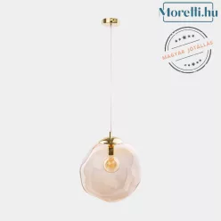 függesztett lámpa amber színű vázzal és üveg testtel beltéri használatra tklighting-4261 - moretti.hu