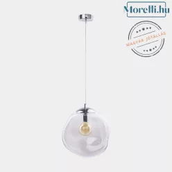 függesztett lámpa átlátszó színű vázzal és üveg testtel beltéri használatra tklighting-4262 - moretti.hu