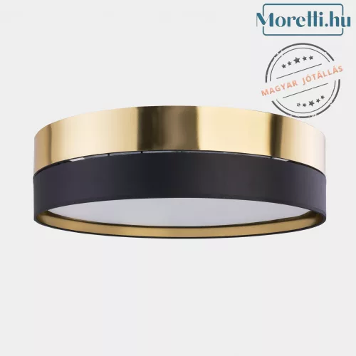 mennyezeti lámpa arany színű vázzal és textil testtel beltéri használatra tklighting-4345 - moretti.hu
