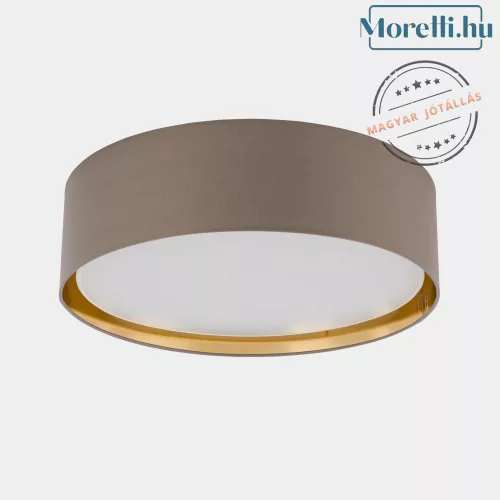 mennyezeti lámpa barna színű vázzal és textil testtel beltéri használatra tklighting-4399 - moretti.hu