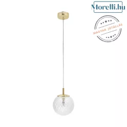 függesztett lámpa arany színű vázzal és üveg testtel beltéri használatra tklighting-4609 - moretti.hu