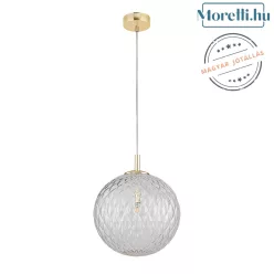 függesztett lámpa arany színű vázzal és üveg testtel beltéri használatra tklighting-4610 - moretti.hu