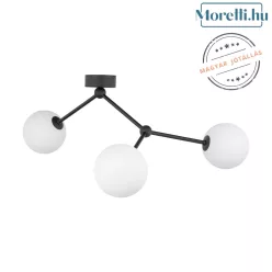 mennyezeti lámpa fekete színű vázzal és üveg testtel beltéri használatra tklighting-4854 - moretti.hu