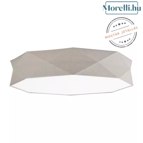 mennyezeti lámpa szürke színű vázzal és textil testtel beltéri használatra tklighting-6196 - moretti.hu