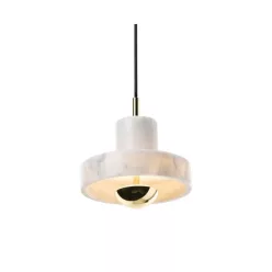 függesztett lámpa márvány színű vázzal és márvány testtel beltéri használatra tom-dixon-stp03weu - moretti.hu