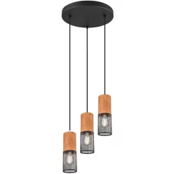   TRIO 304330332 TOSH Többágú Függesztett Lámpa Fekete E27 IP20