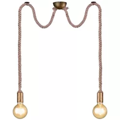   TRIO 310100204 ROPE Többágú Függesztett Lámpa Arany E27 IP20