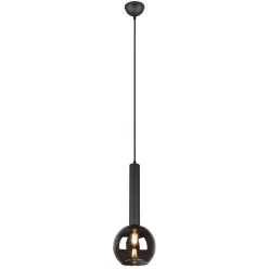   TRIO 310300132 CLAYTON Glamour Függesztett Lámpa Fekete E27 IP20