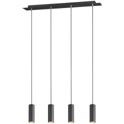   TRIO 312400432 MARLEY Többágú Függesztett Lámpa Fekete GU10 IP20