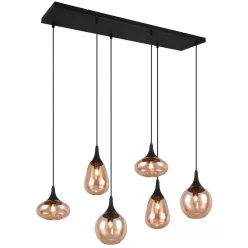   TRIO 317000613 LUMINA Többágú Függesztett Lámpa Fekete E14 IP20