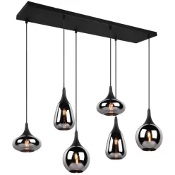   TRIO 317000632 LUMINA Többágú Függesztett Lámpa Fekete E14 IP20