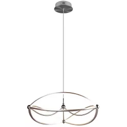   TRIO 321210107 CHARIVARI Modern Led Függesztett Lámpa Ezüst LED IP20