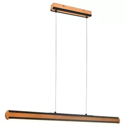   TRIO 326610232 DEACON Modern Led Függesztett Lámpa Fekete, Sötét Fa, Világos Fa LED IP20