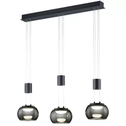  TRIO 342010332 MADISON Többágú Függesztett Lámpa Fekete LED IP20