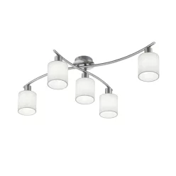   TRIO 605400501 GARDA Ernyős Mennyezeti Lámpa Fehér, Ezüst E14 IP20