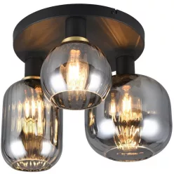   TRIO 619800332 DIVA Glamour Mennyezeti Lámpa Fekete E27 IP20