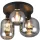 TRIO 619800332 DIVA Glamour Mennyezeti Lámpa Fekete E27 IP20