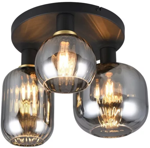 TRIO 619800332 DIVA Glamour Mennyezeti Lámpa Fekete E27 IP20