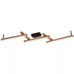   TRIO 626410530 BELLARI Modern Mennyezeti Lámpa Sötét Fa, Világos Fa LED IP20